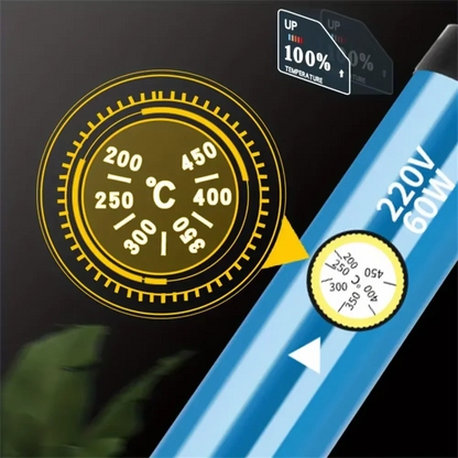 60W Electric Soldering Iron Replaceable Soldering Iron Adjustable Temperature  Head Soldering Iron Pen Welding Kit