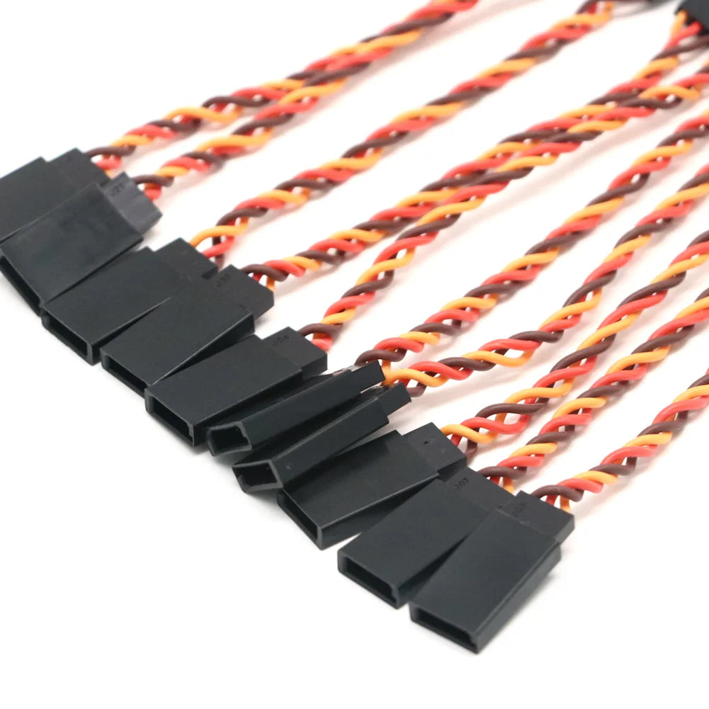 10pcs 10 / 15 / 30 / 50 / 100cm Servo Extension Cable 30 / 60 core For Futaba JR Anti-interference Servo For RC Helicopter Part/