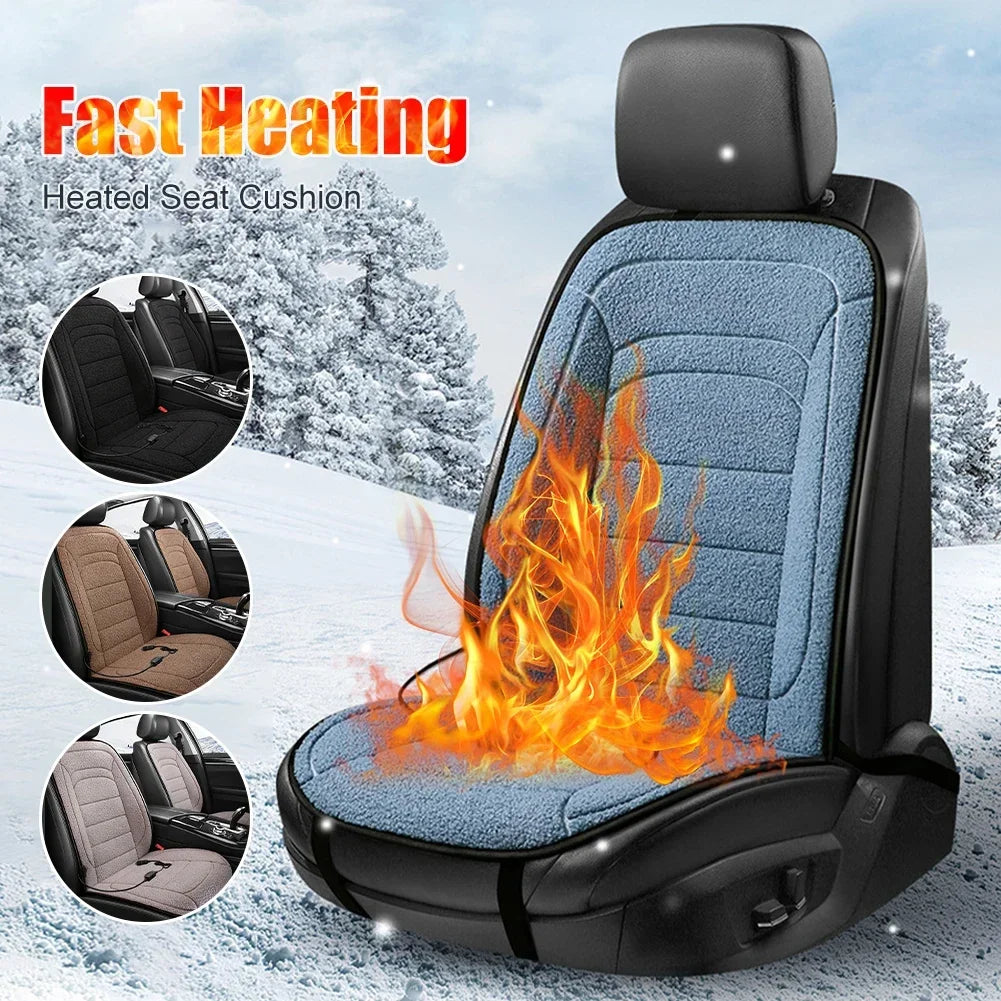 Heated Car Seat Cover Car Heating Cushion Winter Heated Seats Car Seat Warmer 12V Seat Cushion For Back And Seat