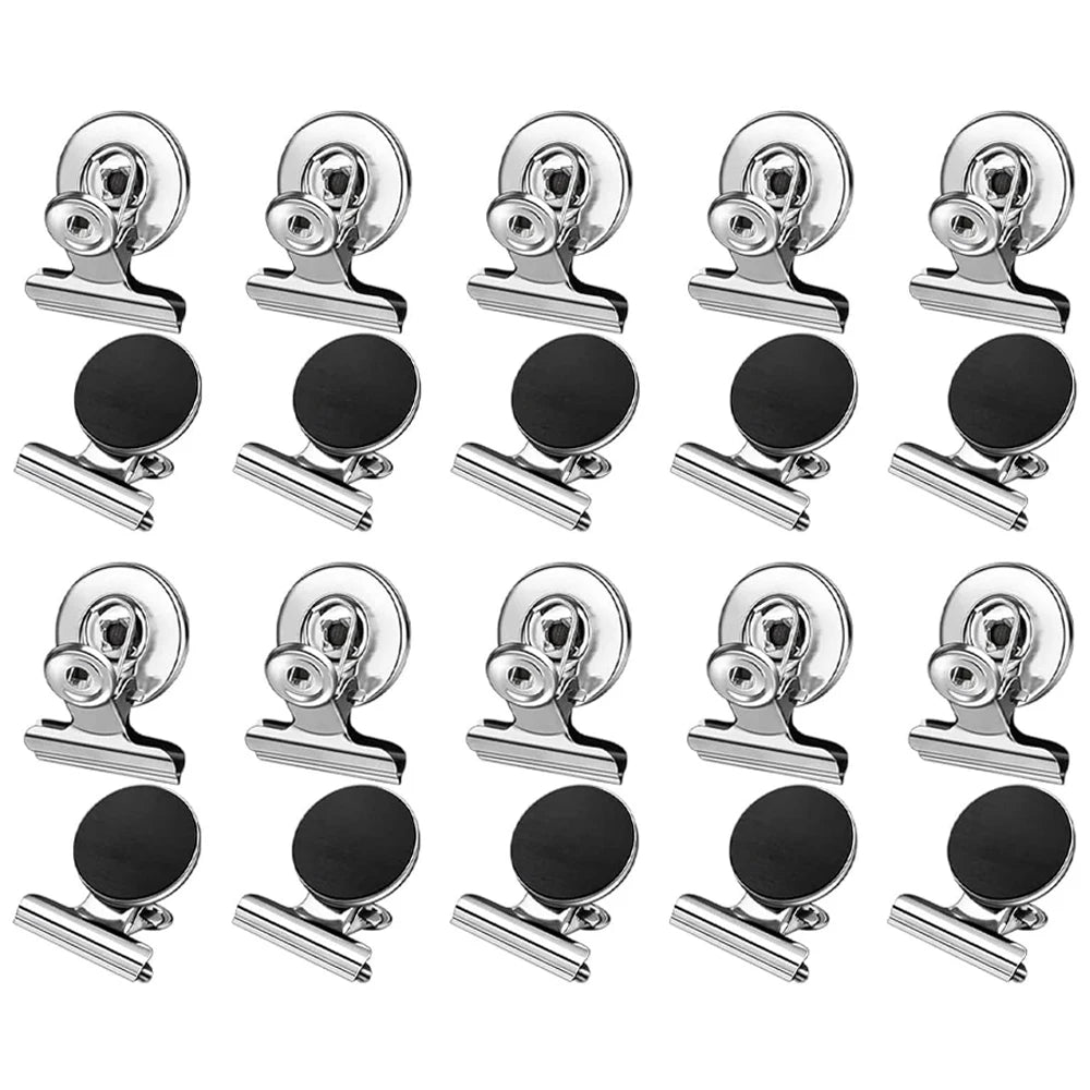 Fridge Refrigerator Magnets, Strong Magnetic Clips for Whiteboard, Office, Locker, Photo Displays, Heavy Duty Magnetic Clips