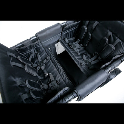 Push Pull Double Stroller Wagon 4&2 Seater Featuring 5 Point Harnesses Kids Wagon Stroller