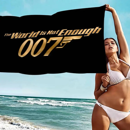 British Legend J-James B-Bond 007 Cartoon Beach Towel Cute Kawaii Room Decor Bath Girls Children Hand Towels For Bathroom Shower