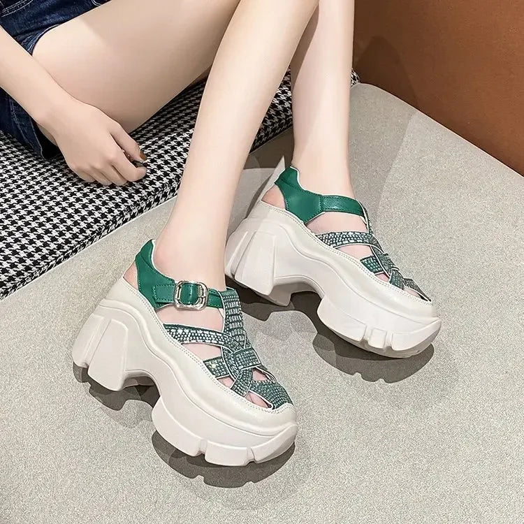 Fashion Brand High Heels Shoes Beach Slippers Chunky Sandals Designer Women Platform Shoes 2025 Summer New Pumps Women Sandals