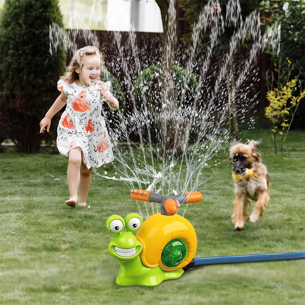 Cartoon Snail Water Sprinkler Summer Garden Lawns Water Toys Spray Water Toys for Boys Girls Summer Backyard Lawn Pool Party Fun