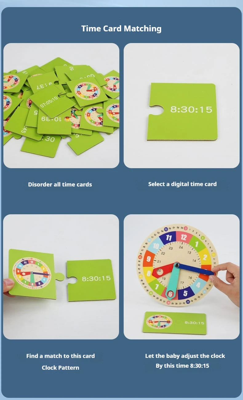 Clock model, mathematics, kindergarten clock teaching aids, children, primary school students, first and second grade, time cogn