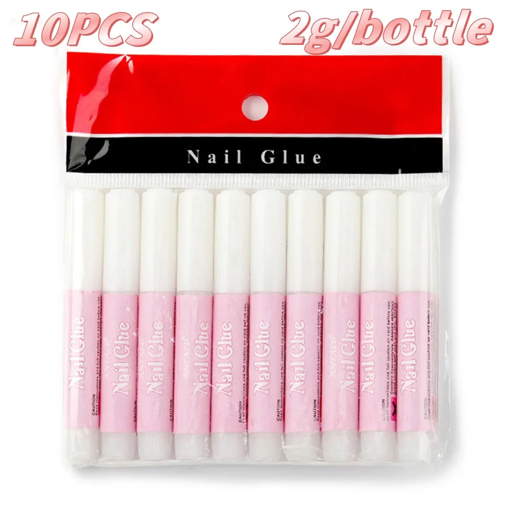50 PCS Nail Glue for Acrylic Nails,Nail Tip Glue Professional Nail Glue False Nail Tips Glue  Broken Nails Adhesive Super Bond