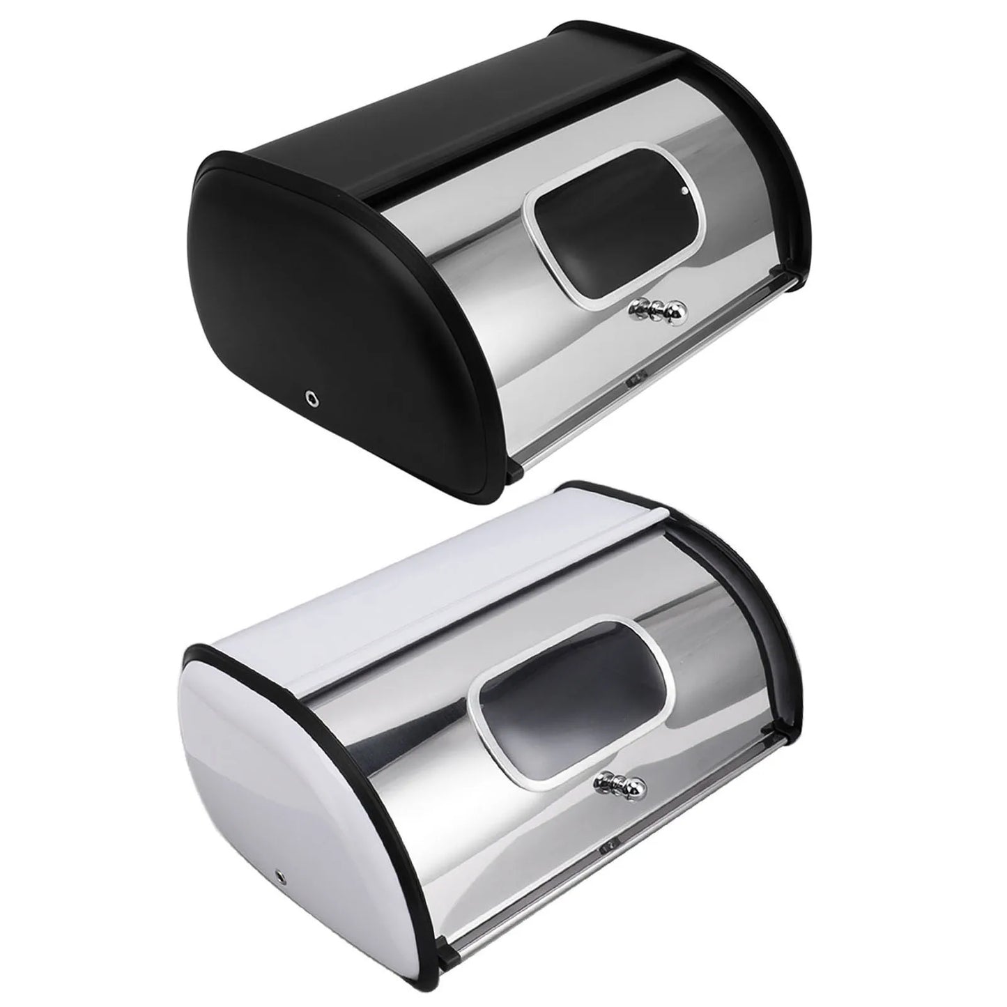 Bread Bin Bread Box Bread Holder Storage Container With Small Window for Kitchen Countertop Iron Bread Bin Bread Storage Holder