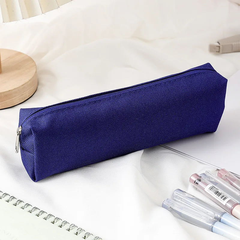 Simple Pencil Case School Supplies Pencil Cases Estuche Escolar Solid Color School Stationery Kalemlik Trousse Pencil Pouch