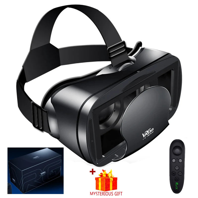Virtual Reality 3D VR Headset Smart Glasses Helmet for Smartphones Cell Phone Mobile 7 Inches Lenses Binoculars Goggles Devices