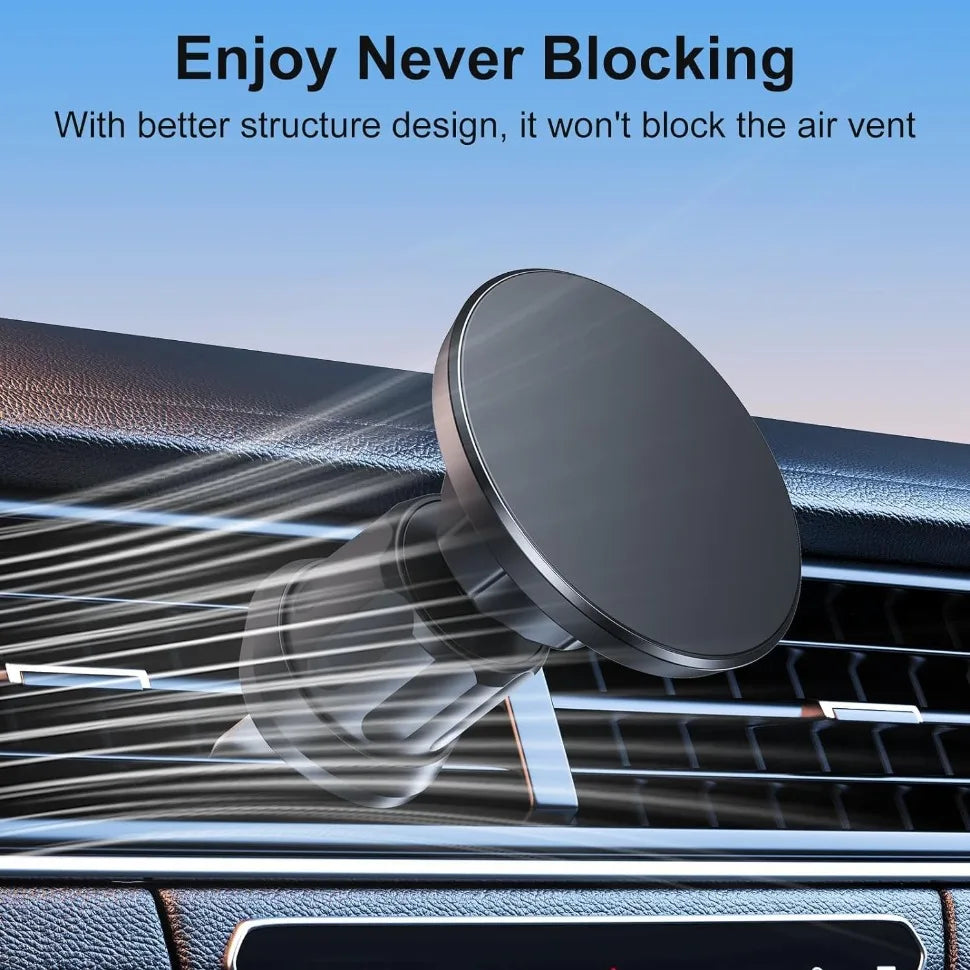 Magnetic Car Phone Holder Adjustable 360° Rotation Air Vent Strongest Adhesion Mag-Safe Car Mount for iPhone 16/15/14/13 Series