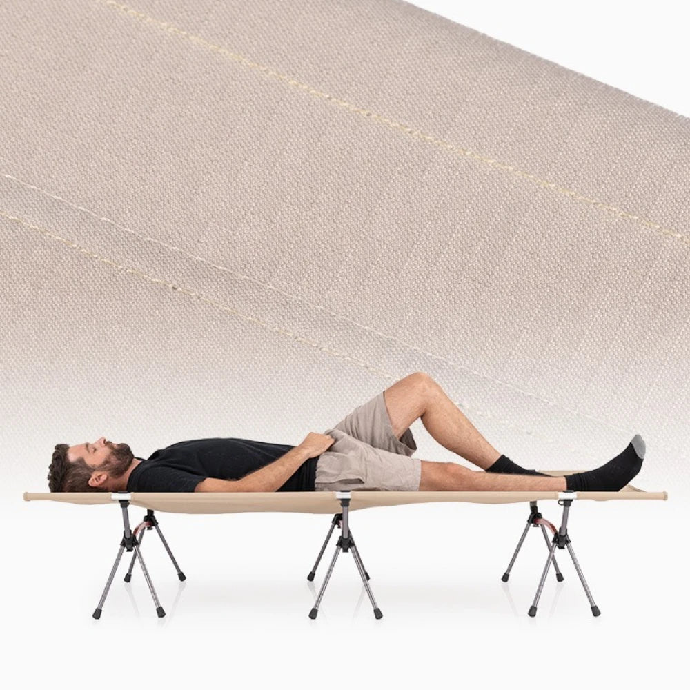 Camping Cot Outdoor Exquisite Camping Folding Bed Lightweight and Portable Safe and Stable High and Low Dual-use Folding Bed