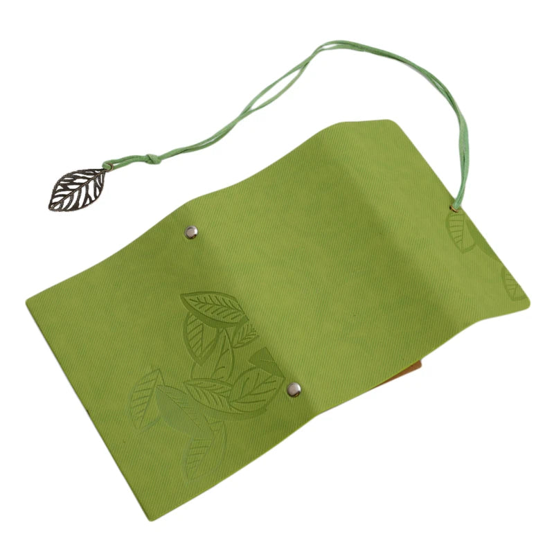 1PC Retro Leaf Notebook School Office Stationery Diary Notepad Literature PU Leather Note Book Traveler Journal Planners Gifts