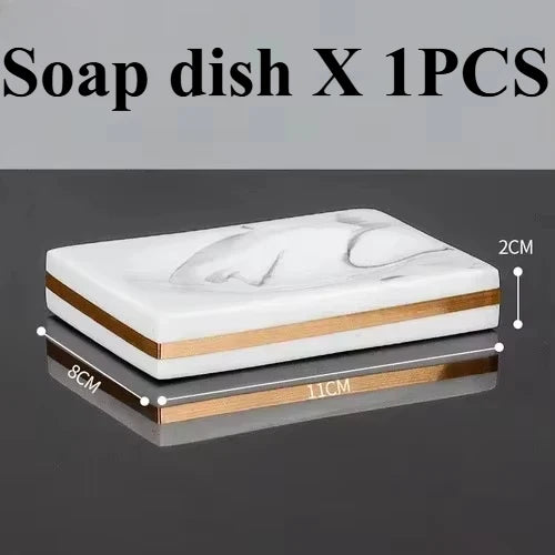 1pcs Resin Light Luxury Bathroom Wash Tray Hotel Bathroom Bathroom Wash Table Toothbrush Shelf Decoration  Toilet Accessories