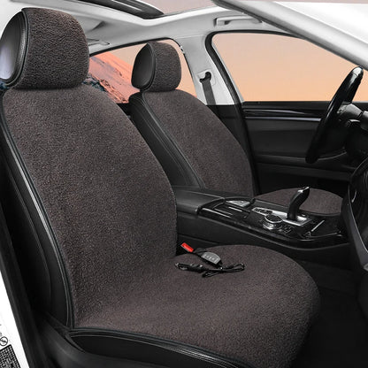 2023 New Car Heated Seat Cushion Made of Lamb Fleece Material, Comfortable and Warm, Suitable for Single Seat, Double Seat, and