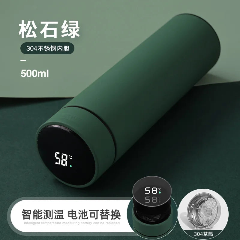 2024 New Temperature Display Thermos Keeps Cold And Heat Thermal Bottle Stainless Steel Thermos For Baby Children Kids Terms