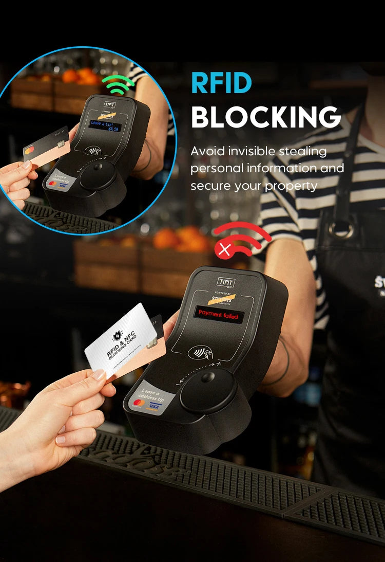 RFID Blocking Card 1 Pack Debit Credit Card Protector Anti-Theft Contactless NFC Blocker Entire Wallet Protection