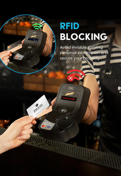 RFID Blocking Card 1 Pack Debit Credit Card Protector Anti-Theft Contactless NFC Blocker Entire Wallet Protection