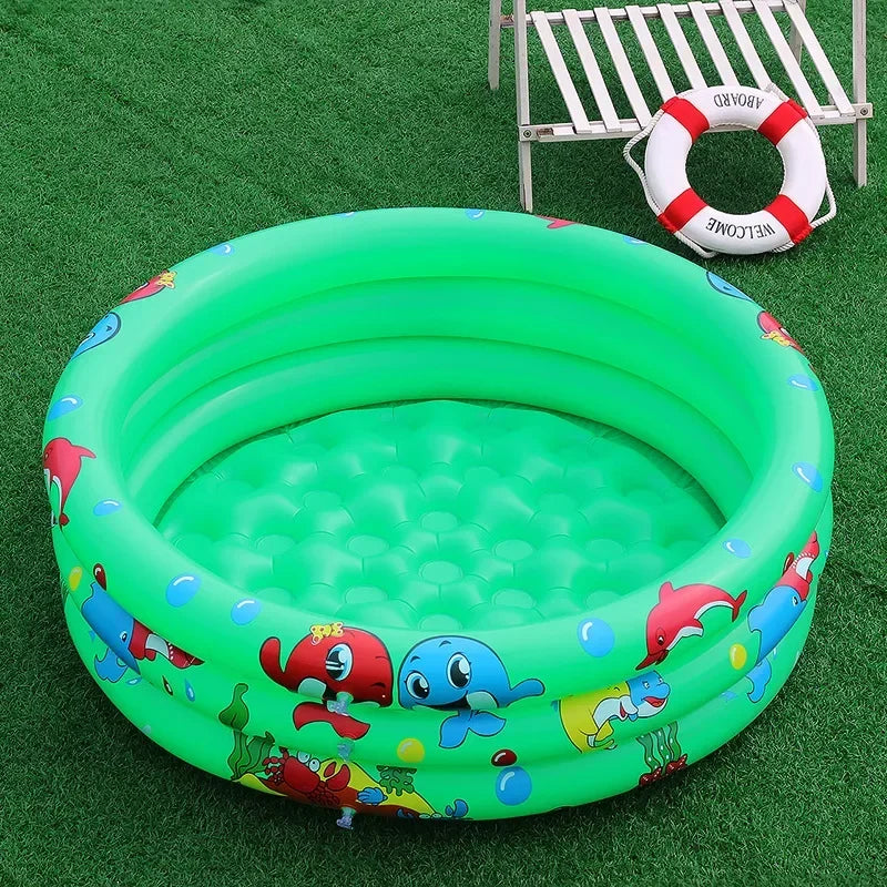 Reusable Inflatable Swimming Pool Double Layer Garden Portable Thickened For Kids Water Toys Party Round Indoor Outdoor Paddling