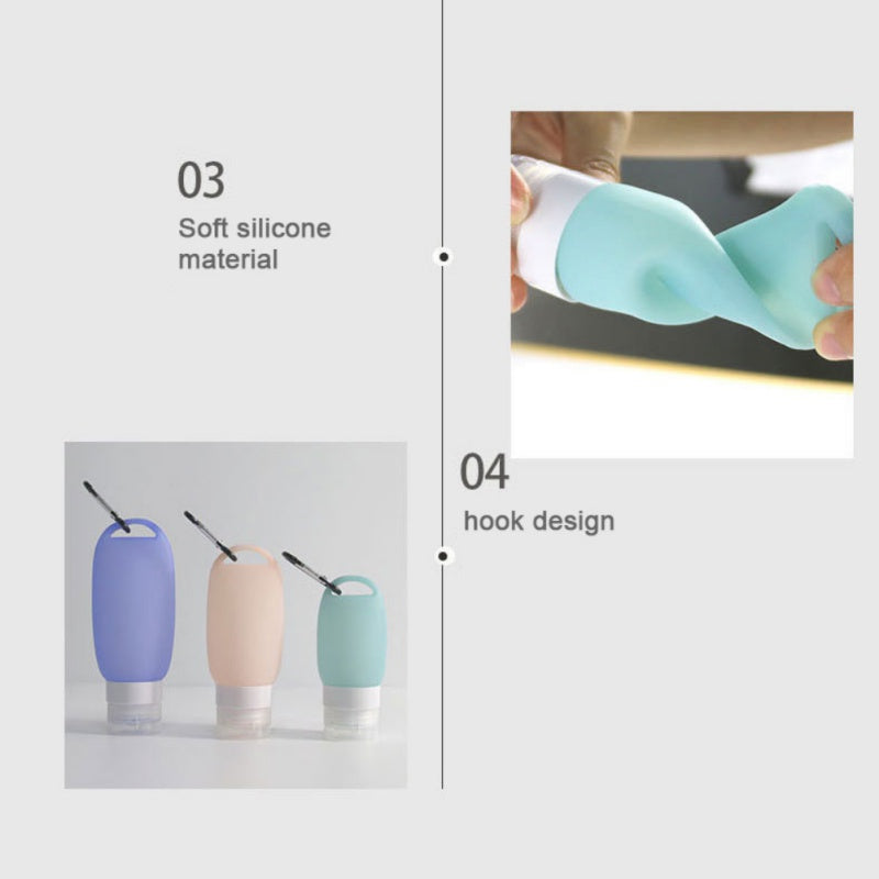 40/60/90ML Silicone Travel Bottles Leak Proof Refillable Travel Accessories Toiletries Containers Travel Cosmetic Tube #