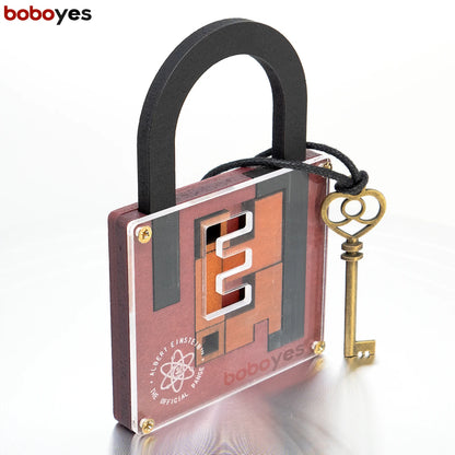 High Difficulty Level IQ Lock Puzzle Classic Wooden Brainteaser Puzzles Game for Adults The Einstein Collection Lock Puzzle