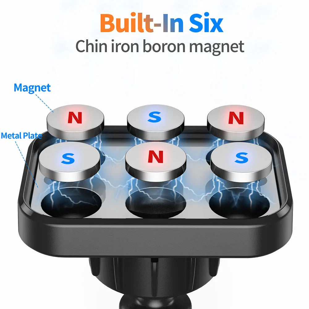 Magnetic Phone Mount for Car Vent [Never Blocking] Universal Phone Holders for Your Car Hands Free Cell Phone Car Mount