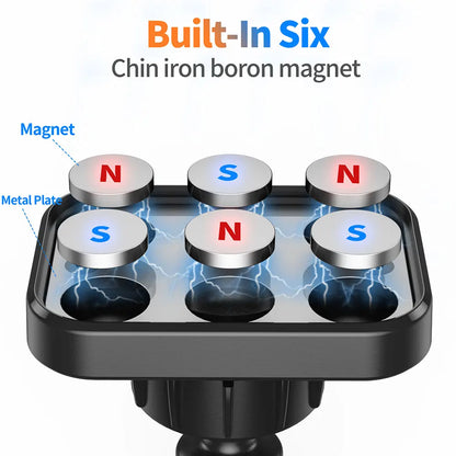 Magnetic Phone Mount for Car Vent [Never Blocking] Universal Phone Holders for Your Car Hands Free Cell Phone Car Mount