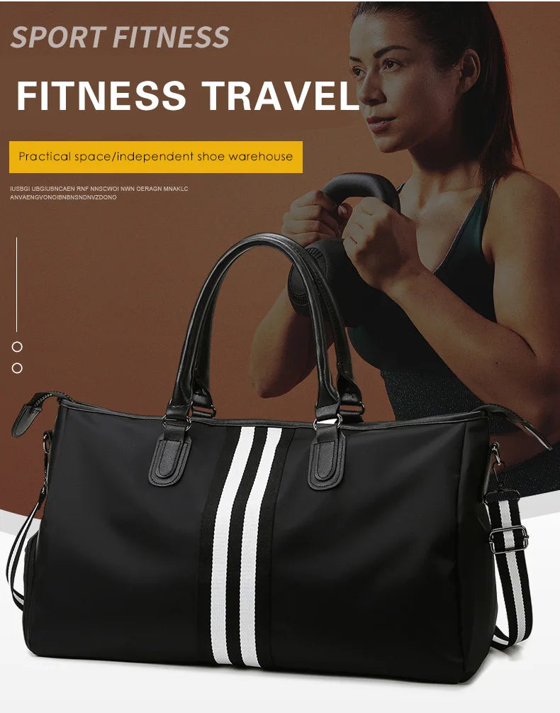 Personalized Travel Bag Men's And Women's Handbags Sports Training Yoga Bag Waterproof Weekend Bag Customized Logo Name Pattern