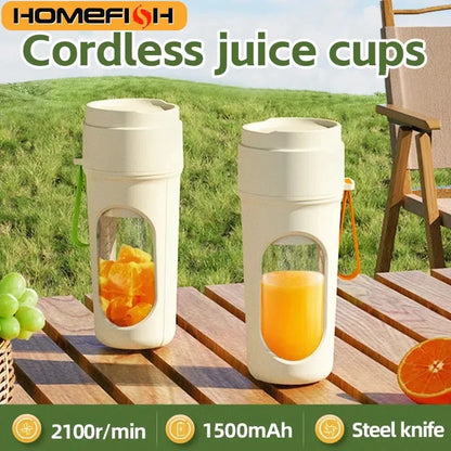 Electric portable blender, 12-blade 400ML juicer, fruit blender, USB rechargeable smoothie juicer, milkshake juicer
