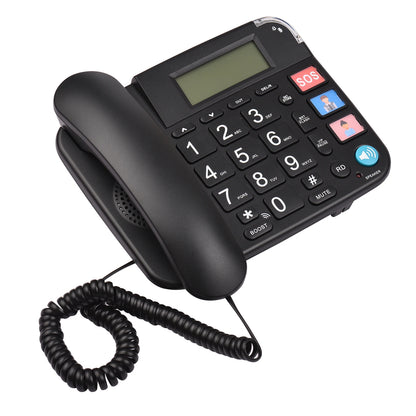 Corded Phone with Big Button Desk Landline Phone Telephone Support Hands-Free/Redial/Flash/Speed Dial/Ring Volume Control