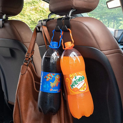 1Pcs Car Seat Back Double Hook Headrest Hanger Car Bag Pouch Clothes Hanging Hooks Duarable Fastener Clip Interior Accessories