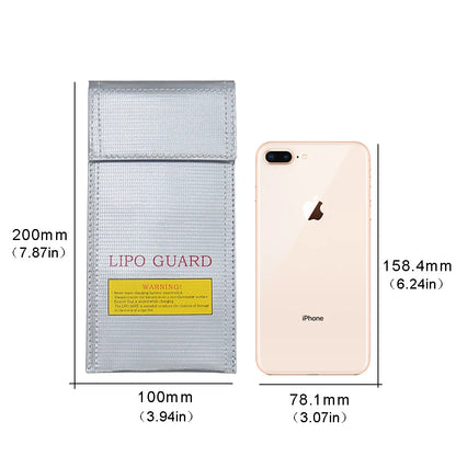 High Quality Fireproof & Waterproof Explosion-proof RC LiPo Battery Safety Bag Safe Guard Charge Sack 90*64*50MM