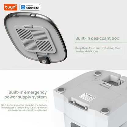 4L Automatic Pet Feeder for1/2Cats,WiFi Smart Feed Automatic Pet Feeder for Cats& Dogs,Timed Pet Food Dispenser with APP Control