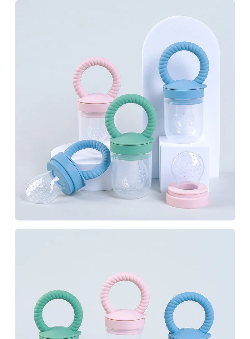 1pcs Food Bite Bag Feeder Fruit Vegetable Feeding Food Grade Silicone Feeding Tableware Silicone Baby Pacifier Bottle Feeder