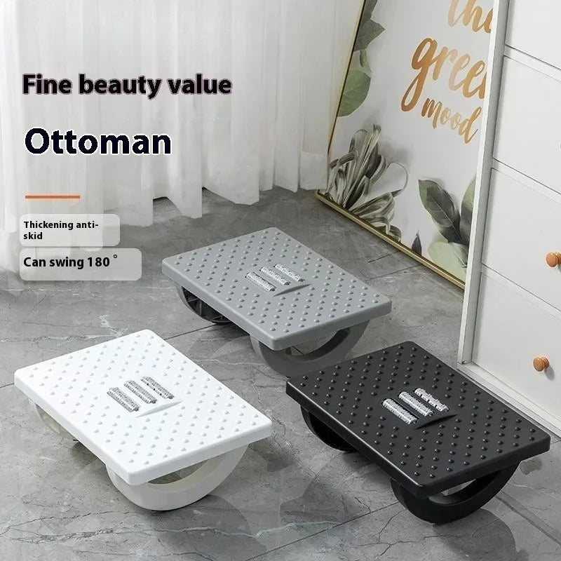 Office foot pedals, placed under the desk, can swing 180 degrees to activate the feet and relieve leg stiffness