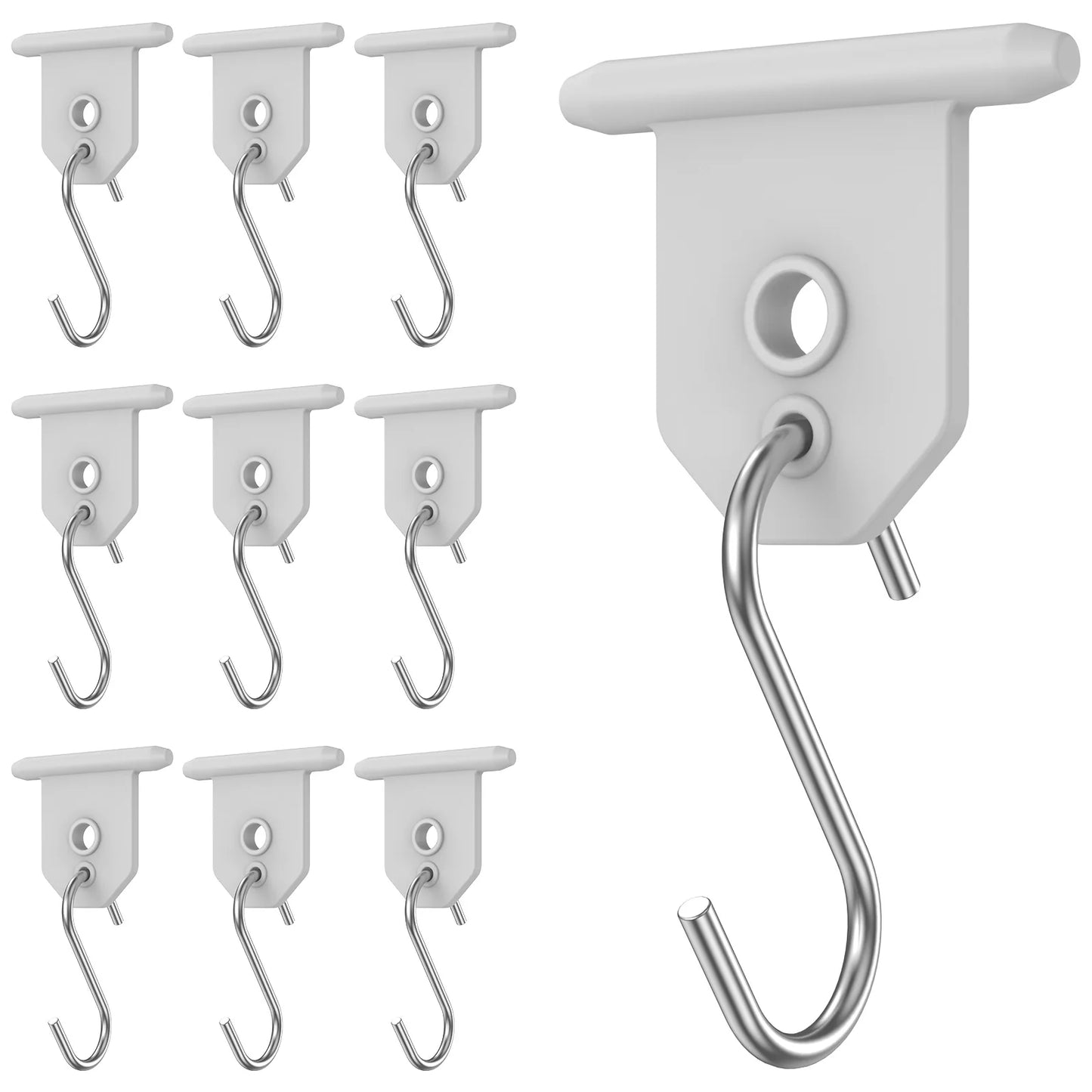 10Pcs Sturdy Awning Hooks for RV S Shaped Camping Awning Hooks Metal Party Light Hangers Hats Outdoor Camper Hanging Accessories