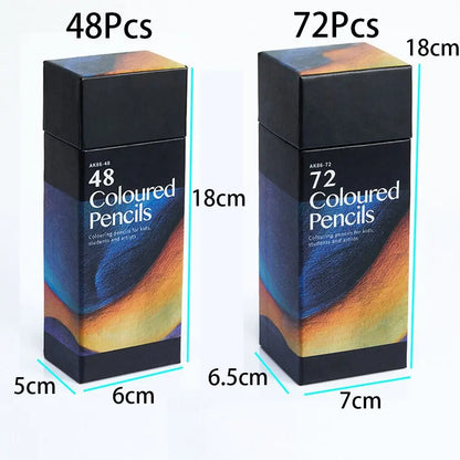 School Supplies Wooden 48/72 Colors Pencil Set Kawaii Professional Drawing Art Pencil Colorful DIY Oily Colored Pencil Artist