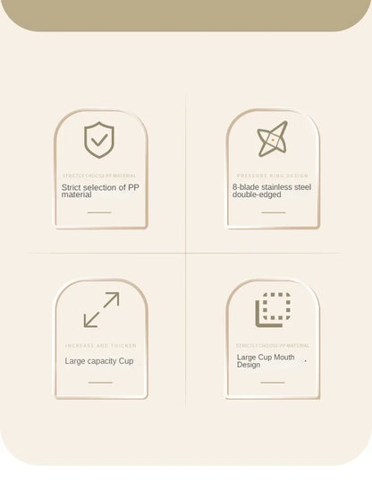 220V- 3L 6 in 1 Blender Stainless Steel Large Capacity Cut Vegetables and Shreds Icebreaker Salad Grinder Meat Grinder Juicer