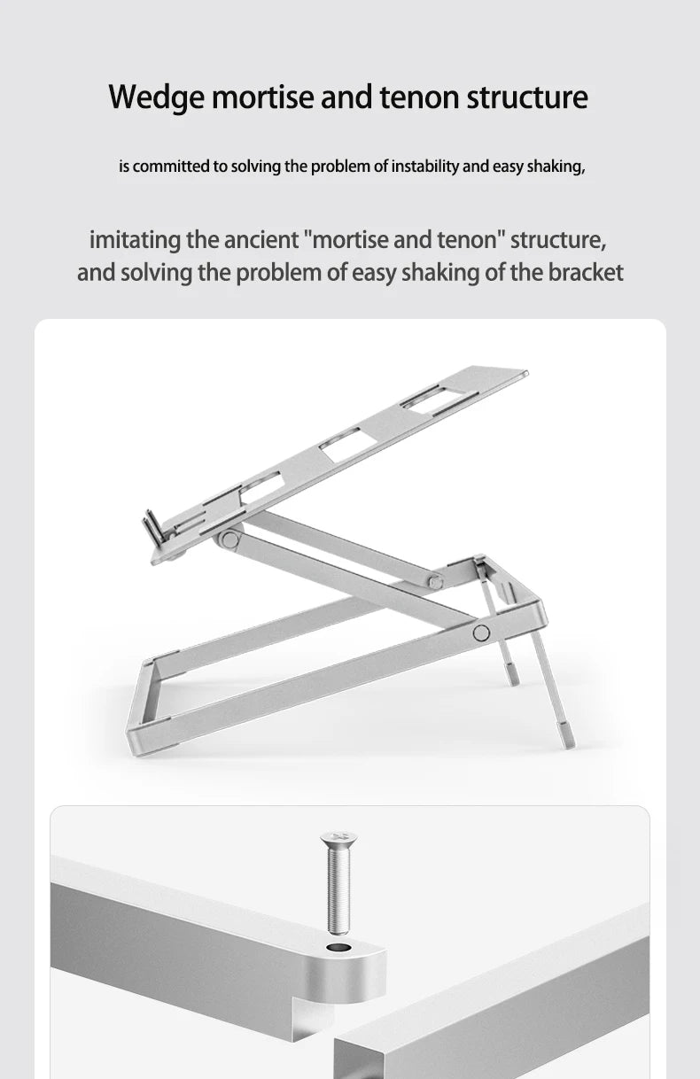 Laptop Stand for Desk, Height Adjustable Laptop Riser Aluminum Portable Laptop Holder, Holds All Notebook up to 17.3 Inches