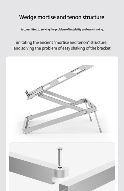 Laptop Stand for Desk, Height Adjustable Laptop Riser Aluminum Portable Laptop Holder, Holds All Notebook up to 17.3 Inches