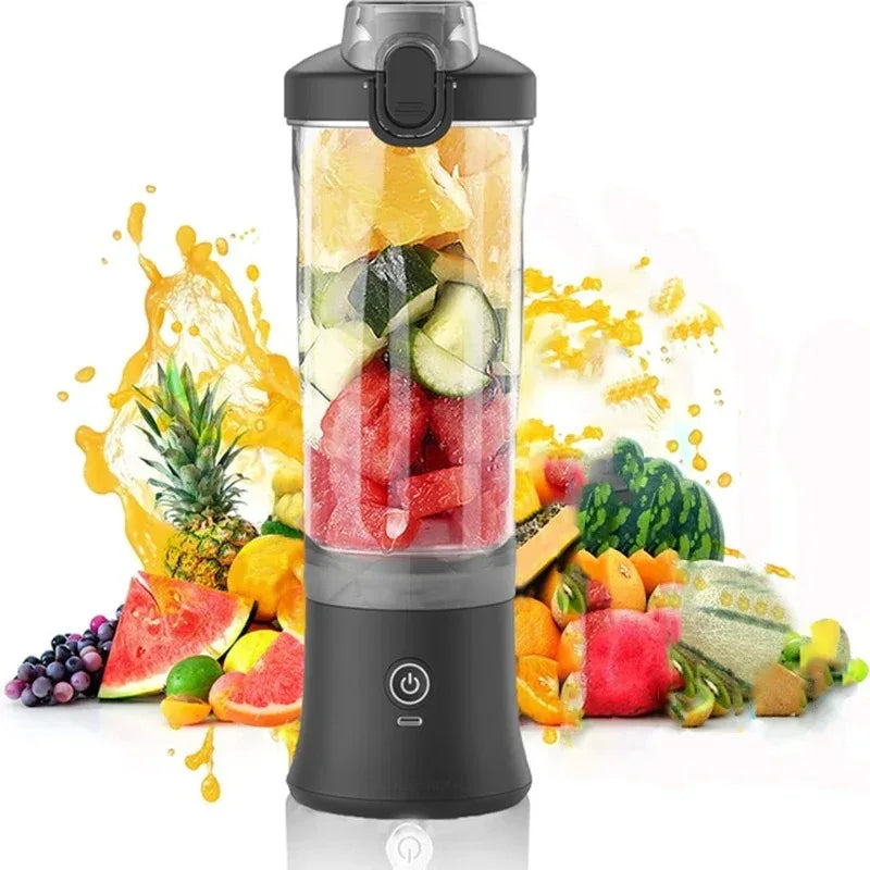 Big Power Portable Blender 600ML Electric Juicer Fruit Mixers 4000mAh USB Rejected Smoothie Mini Blender Personal Juicer colorf