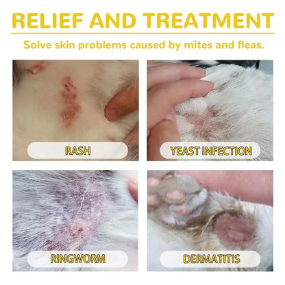 1ml Pet External Drops Tick Spray Fast-Acting Lice Remove Anti Flea Drops Tick Liquid Long Lasting Natural Pet Care Spray