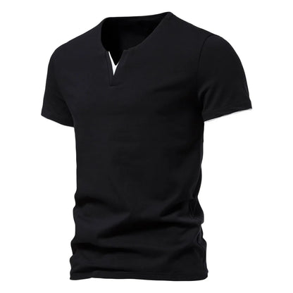 Mens T Shirt Pure Color V Collar Short Sleeved Tops Tees Men T-Shirt Black Tights Man T-Shirts Fitness For Male Clothes