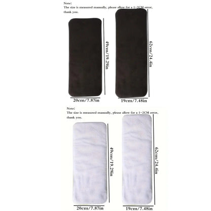 4PCS Reusable Adult Diaper Inserts Pads -Soft Breathable Microfiber/Bamboo Charcoal Liner for Day and Night Use 2 Sizes