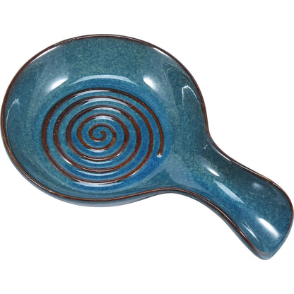 Spoon Rest Large Ceramic Spoon Holder Heat-Resistant Cooking Spoon Rest Coffee Spoon Holder Dishwasher Safe Ceramic Spoon Rest