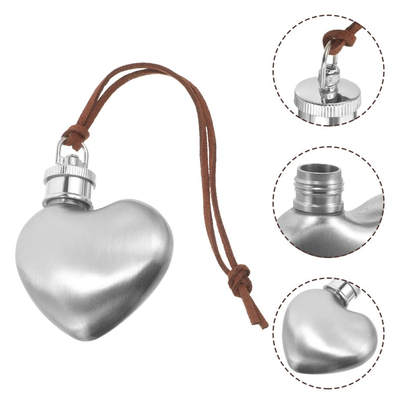 Outdoor Portable Wine Pot Small Hip Flask Heart Shaped Flask Stainless Steel Wine Flask Water Bottle