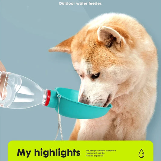 Dog Drink Water Portable Travel Pet Drinker Leak Proof Dog Bowl Food Cat Fountain Outdoor Walking Drinking Bottle Dogs Feeder