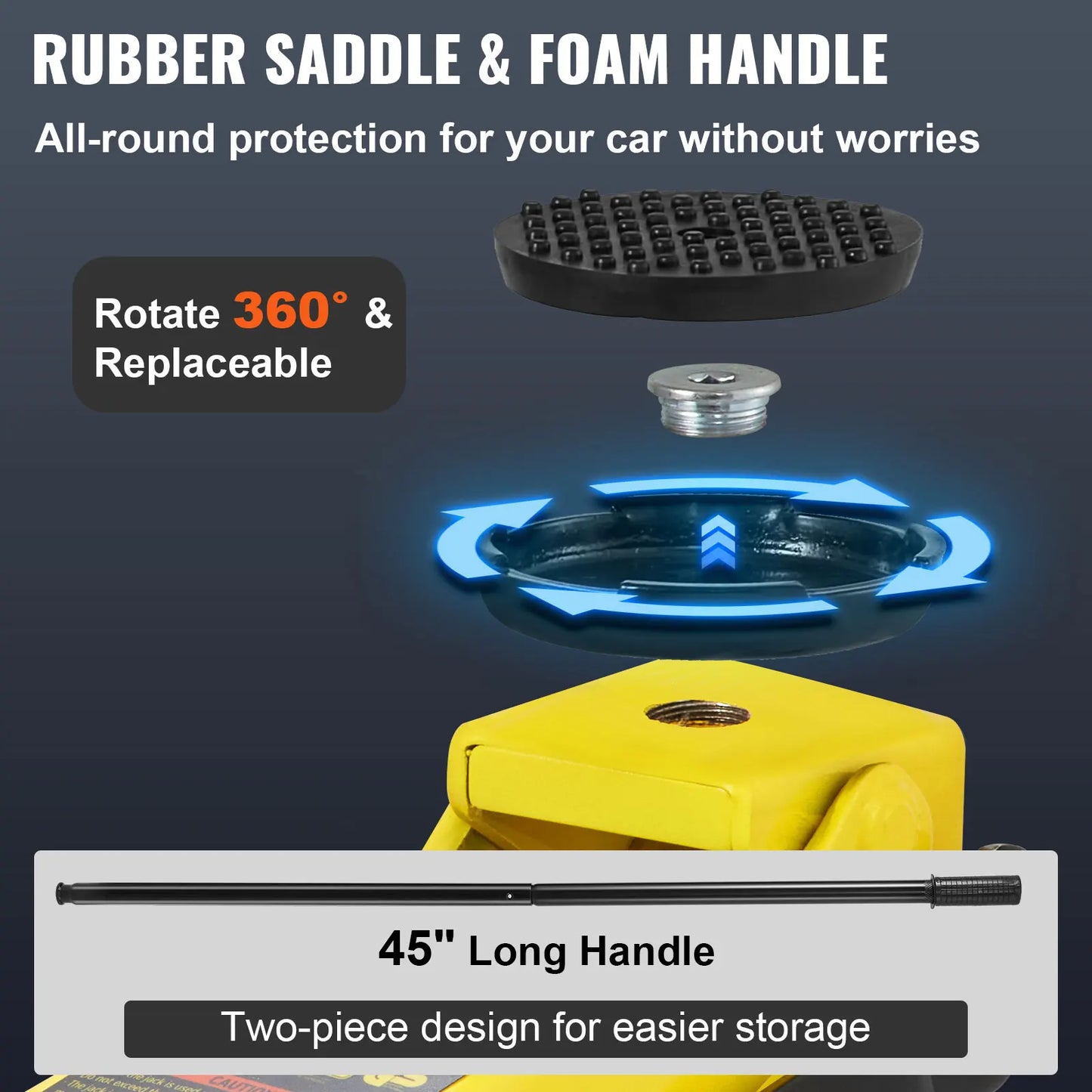 SucceBuy Floor Jack Low Profile Floor Jack Heavy-duty Steel Racing Floor Jack Quick Lift Pump Floor Lifting Range 3.64"-19.49"