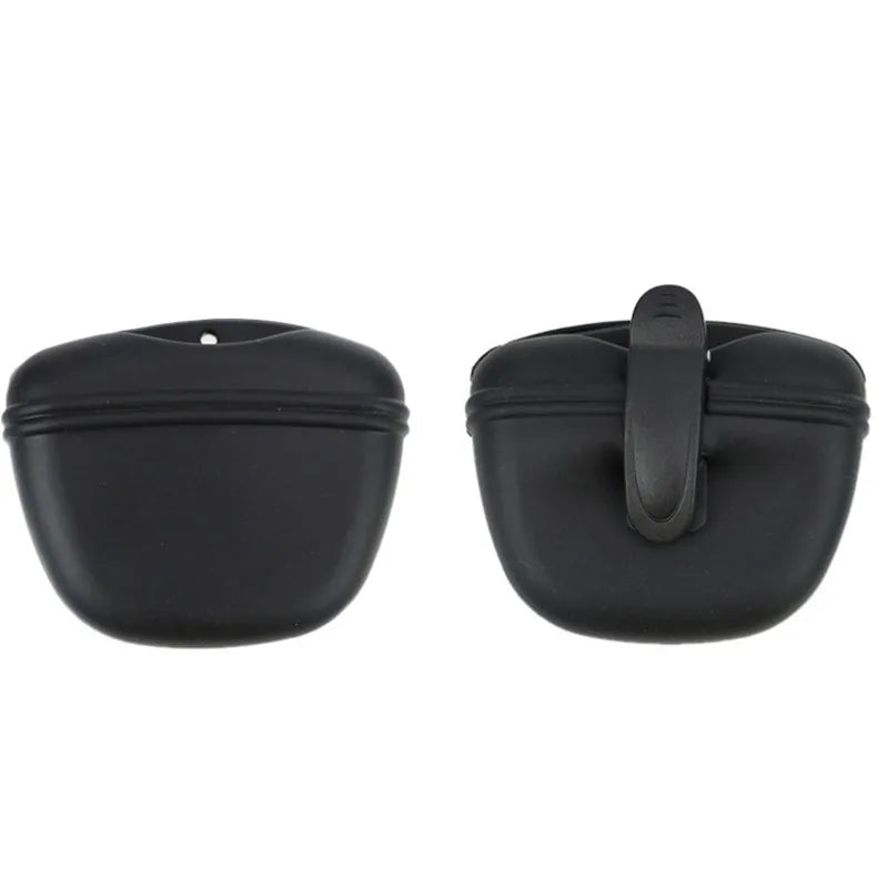 Silicone Dog Treat Bag Outdoor Feeder Puppy Snack Pouch Food Reward Storage Bag Pet Portable Dog Training Waist Bag