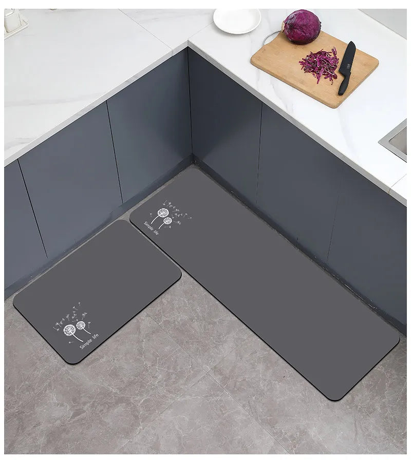 New Slip Absorbent Kitchen Mat Quick Drying Living Room Carpet High Quality Absorbent Anti Fall Rugs Anti Oil Stain Floor Mats