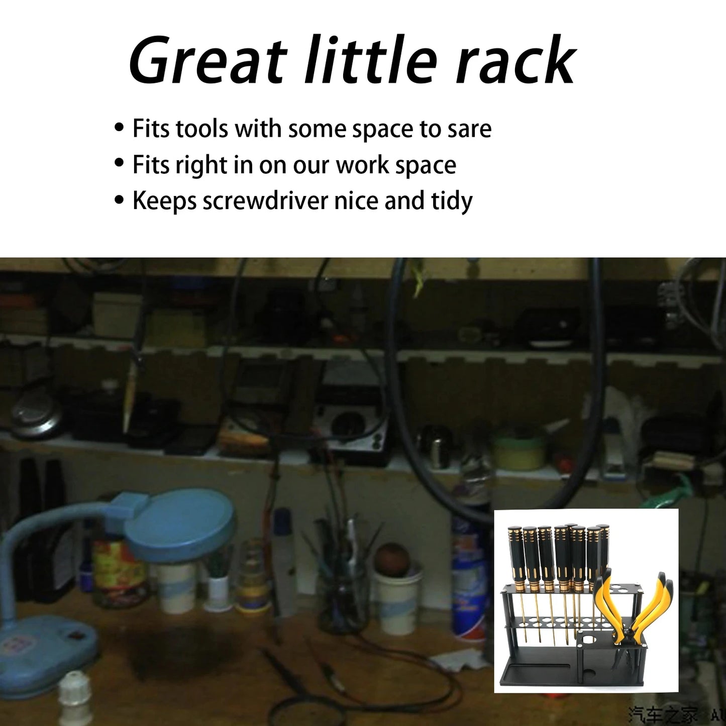 Screwdriver Storage Rack Holder Screwdriver Organizers for Hex Cross Screw Driver RC Tools Kit Organizers 30 Hole Without Tools